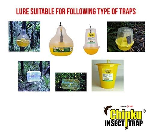 Chipku Pheromone ECOMAX Trap for Fruit Fly On Fruit Plants (Bactocera dorsalis) (Outdoor use) 2 Traps + 2 Lures