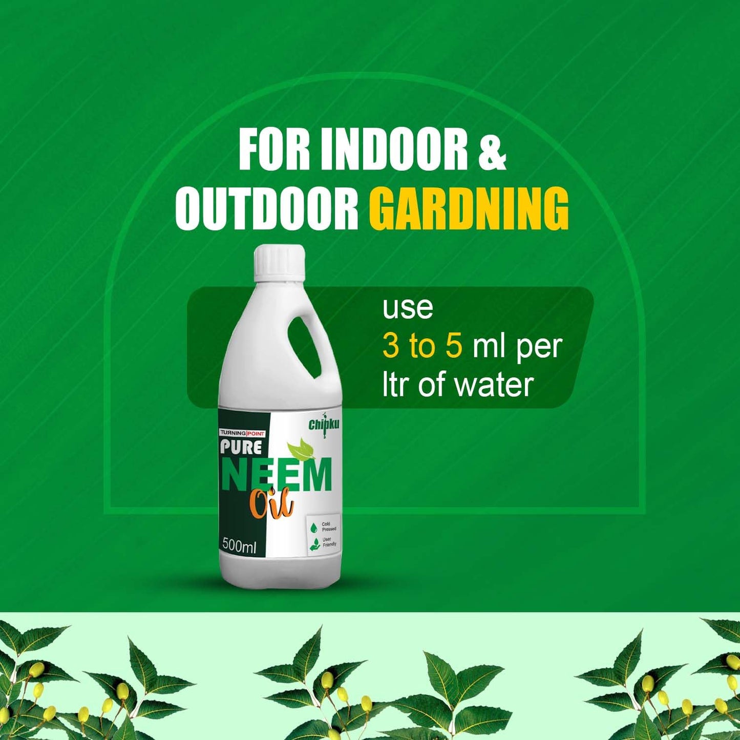 Chipku Cold pressed pure neem seed oil - 500 ml