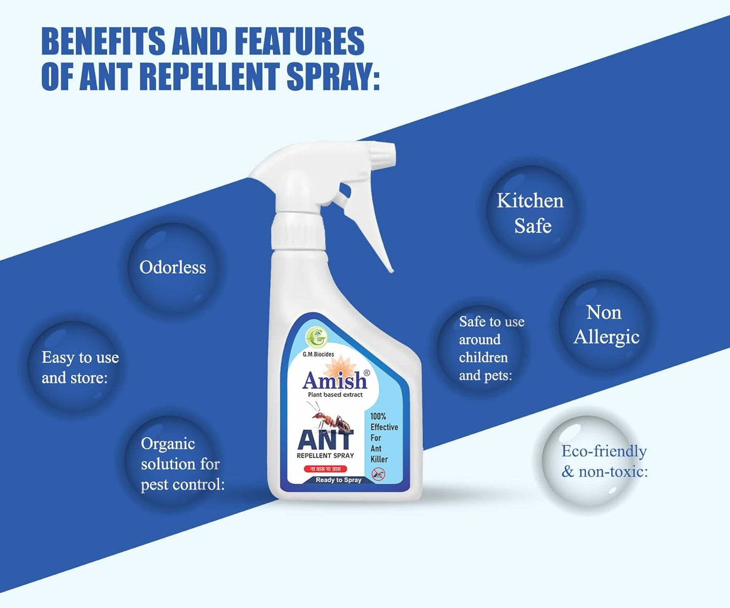 Amish A Eco-Friendly Ant Repellent Spray for Home - pack of 2