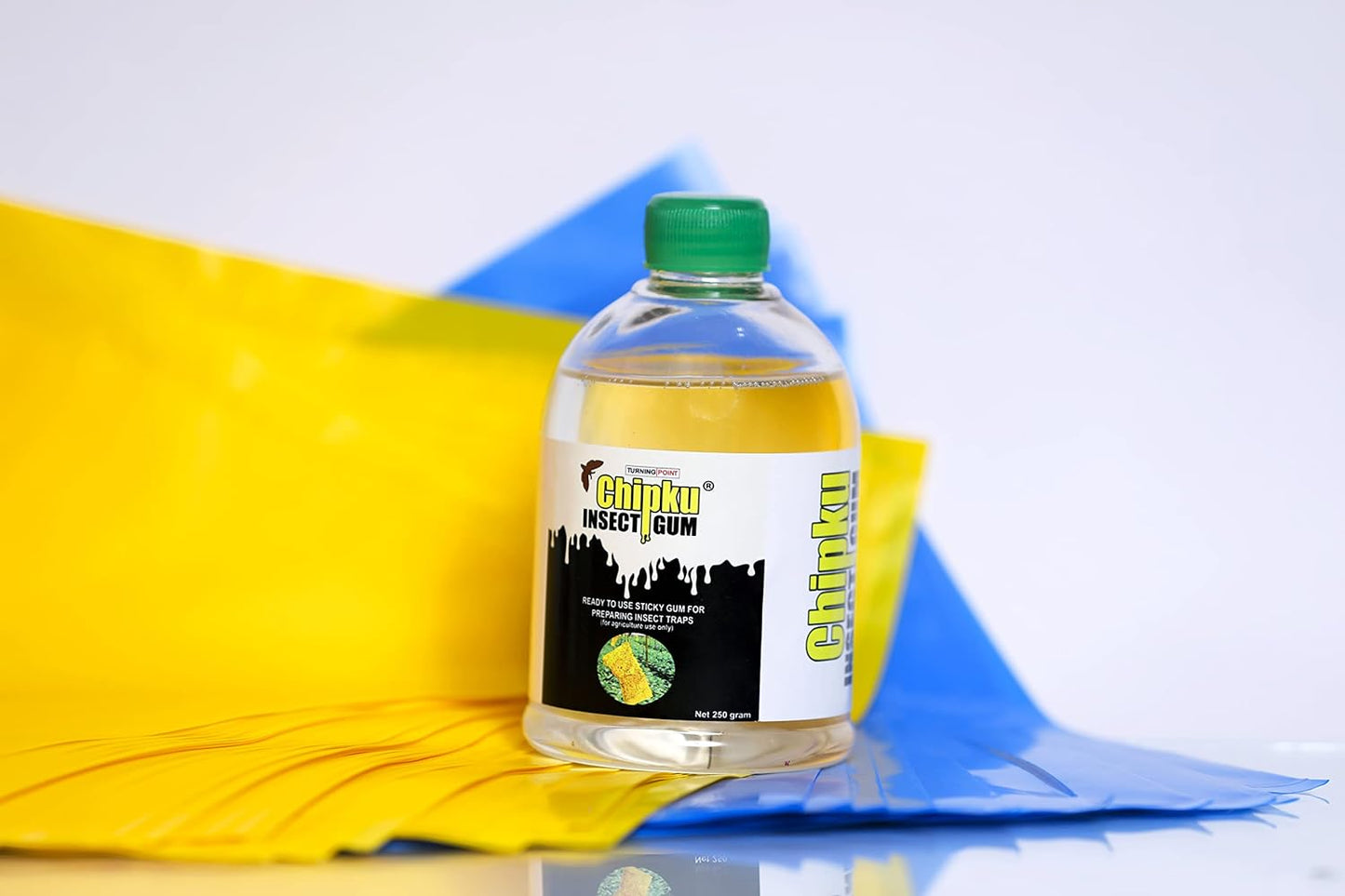 Chipku Sticky Gum & Bags/Insect Sticky Trap/Glue Trap for Garden & Farm- to Control whiteflies, Thrips, jassids (Bags50 +Gum Bottle, Yellow)