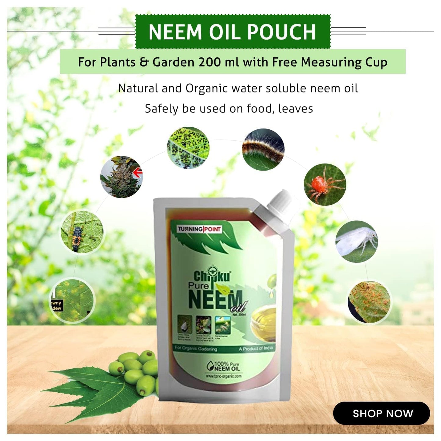 Chipku - B Natural Organic Cold Pressed,Pure Neem Oil - 200 ml