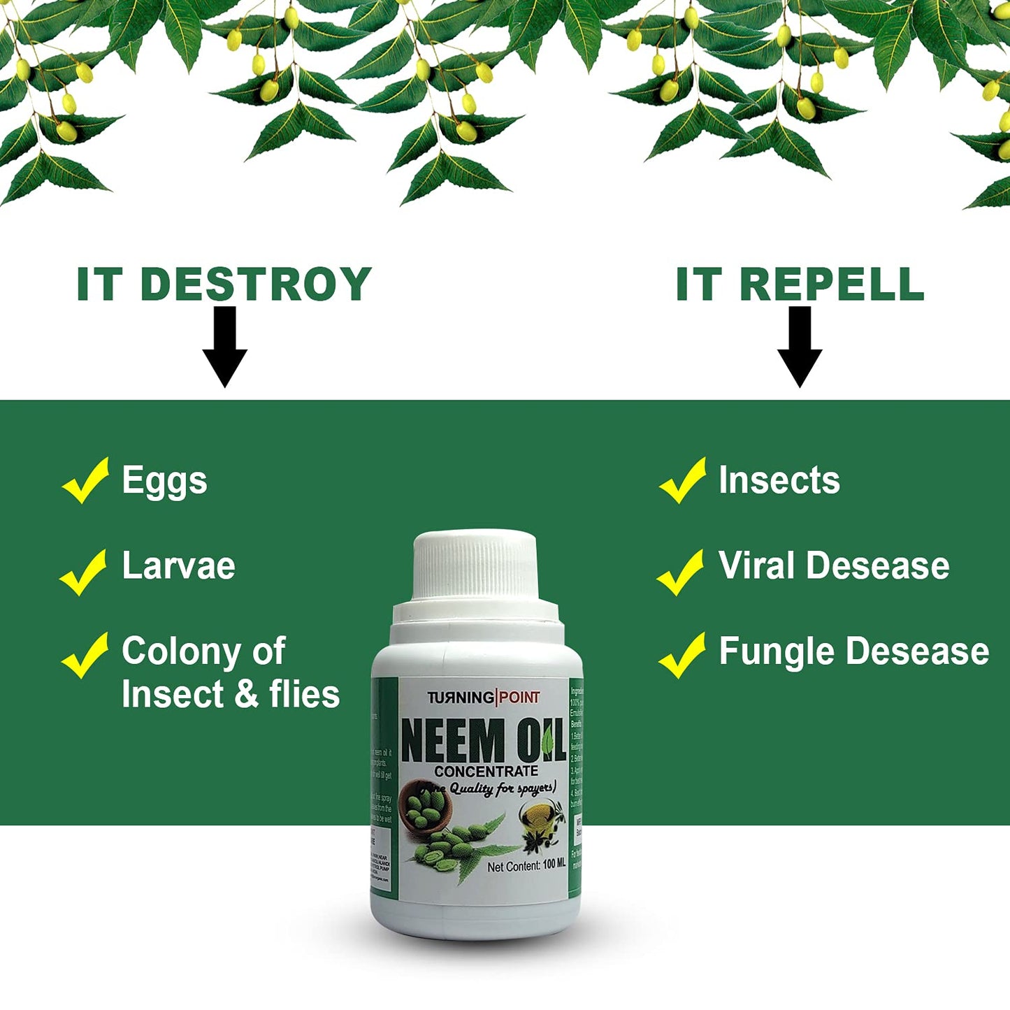 Chipku Pure Cold Pressed Water-soluble Neem Oil - 100 ml