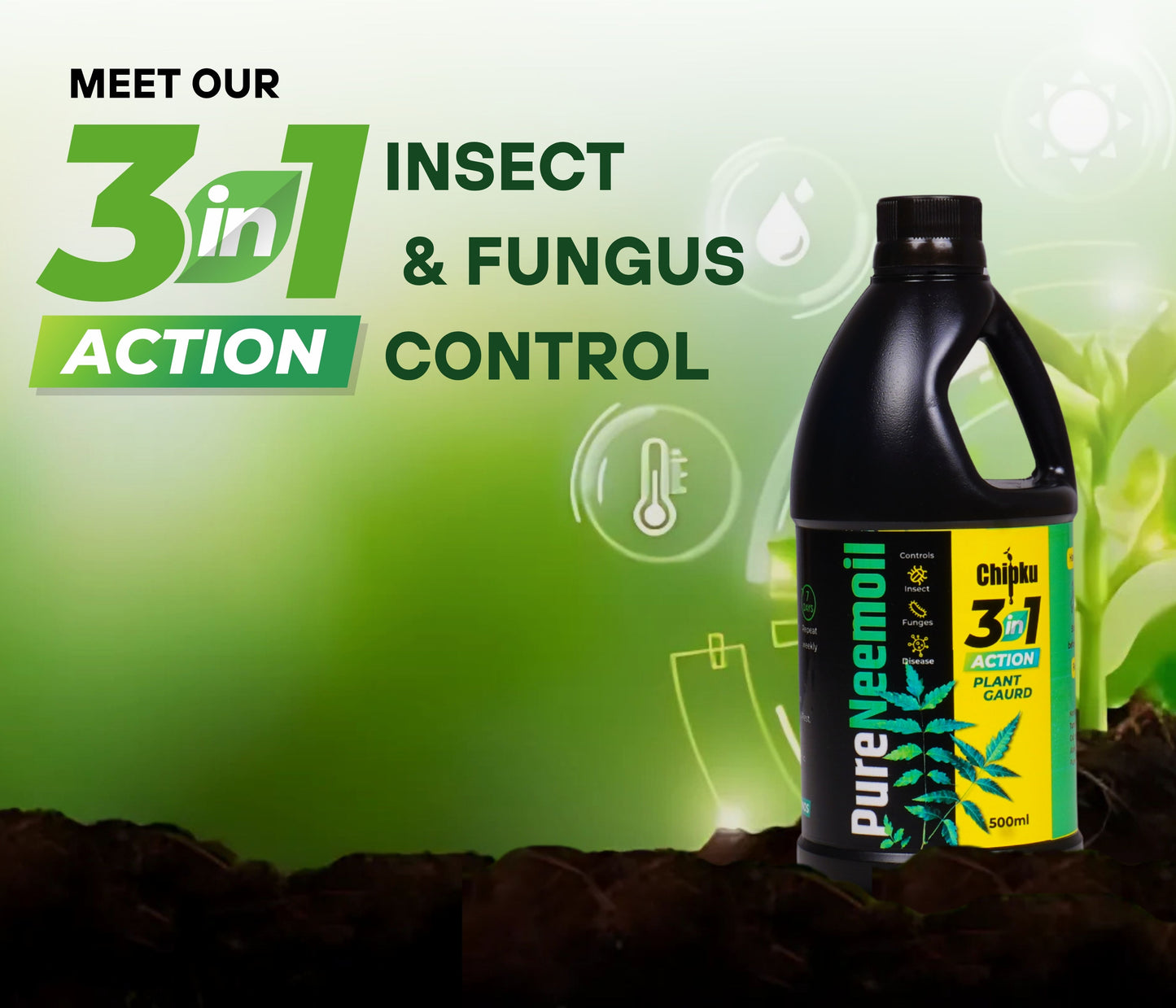 Chipku Cold pressed pure neem seed oil - 500 ml