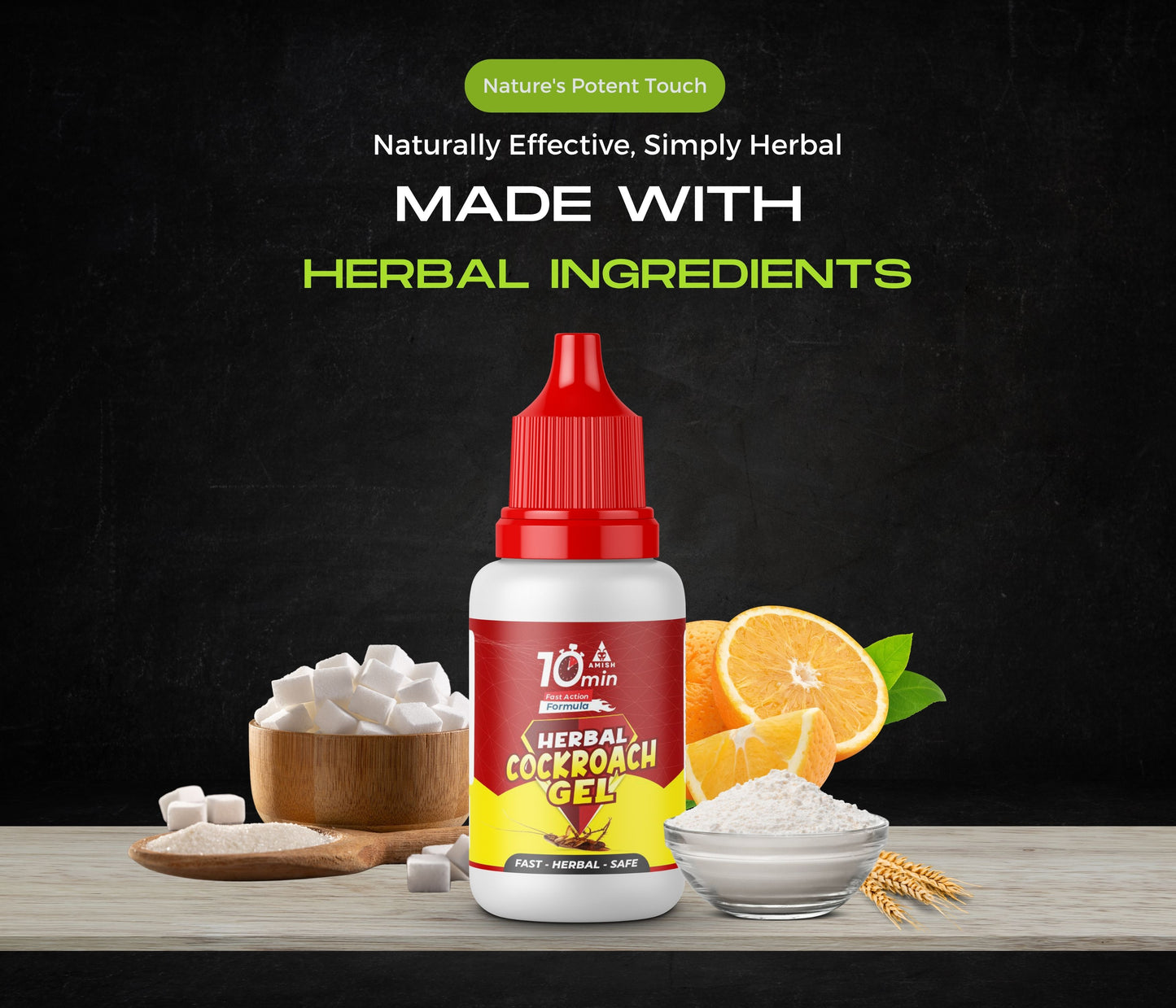 Amish C Eco Friendly Cockroach Bait gel 30g combo pack for Home