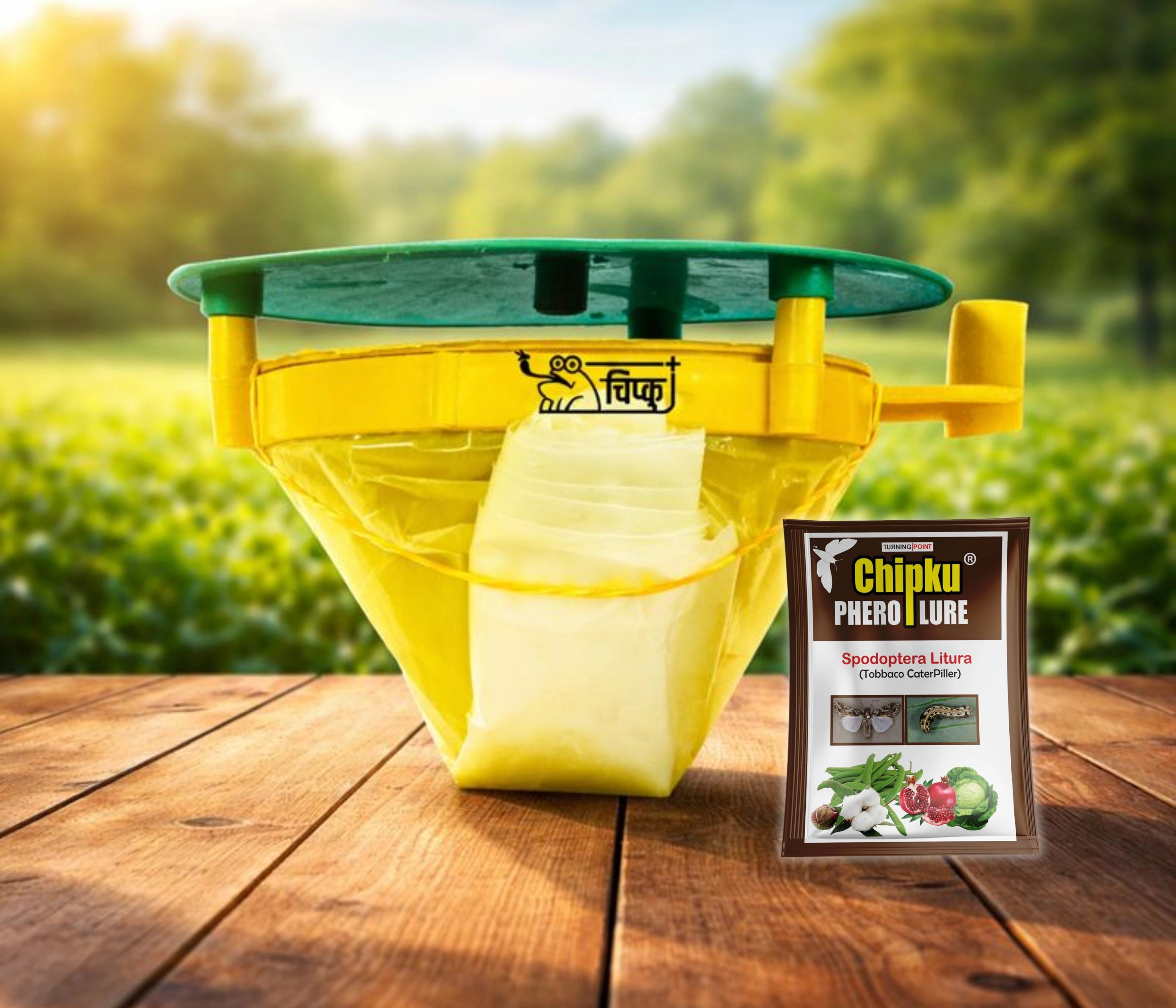 Chipku Funnel Trap with Spodoptera Litura Lure – Pack of 10