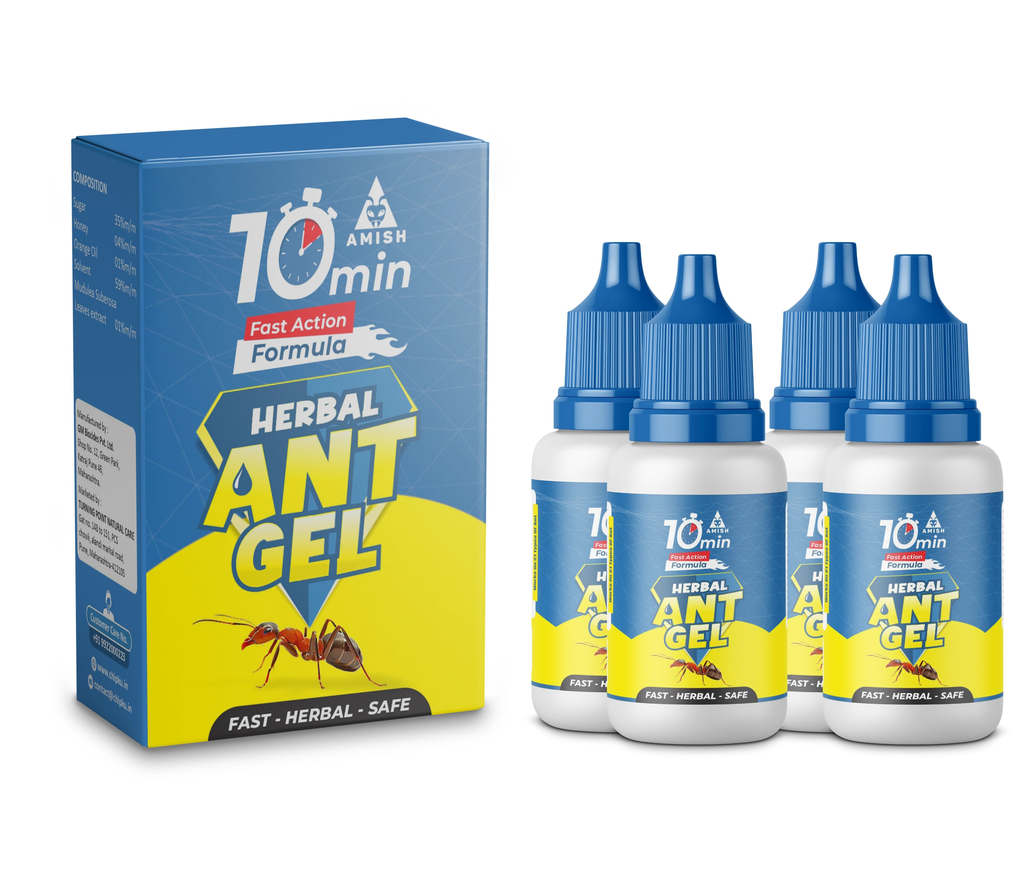 Amish Herbal Ant Gel -20ml (Pack of 4)