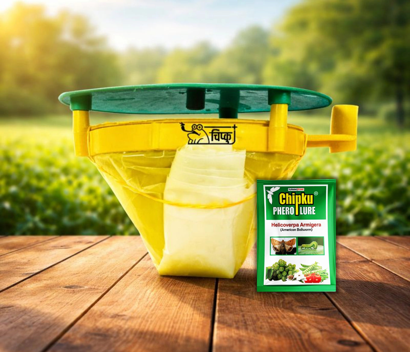 Chipku Pheromone & Funnel with Helicoverpa Armigera Lure- Pack of 5