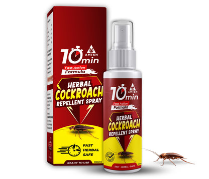 Amish Herbal Cockroach Spray 100ml – Fast-Acting Natural Roach Killer with 10-Minute Results | Safe & Non-Toxic Insect Spray for Home Use