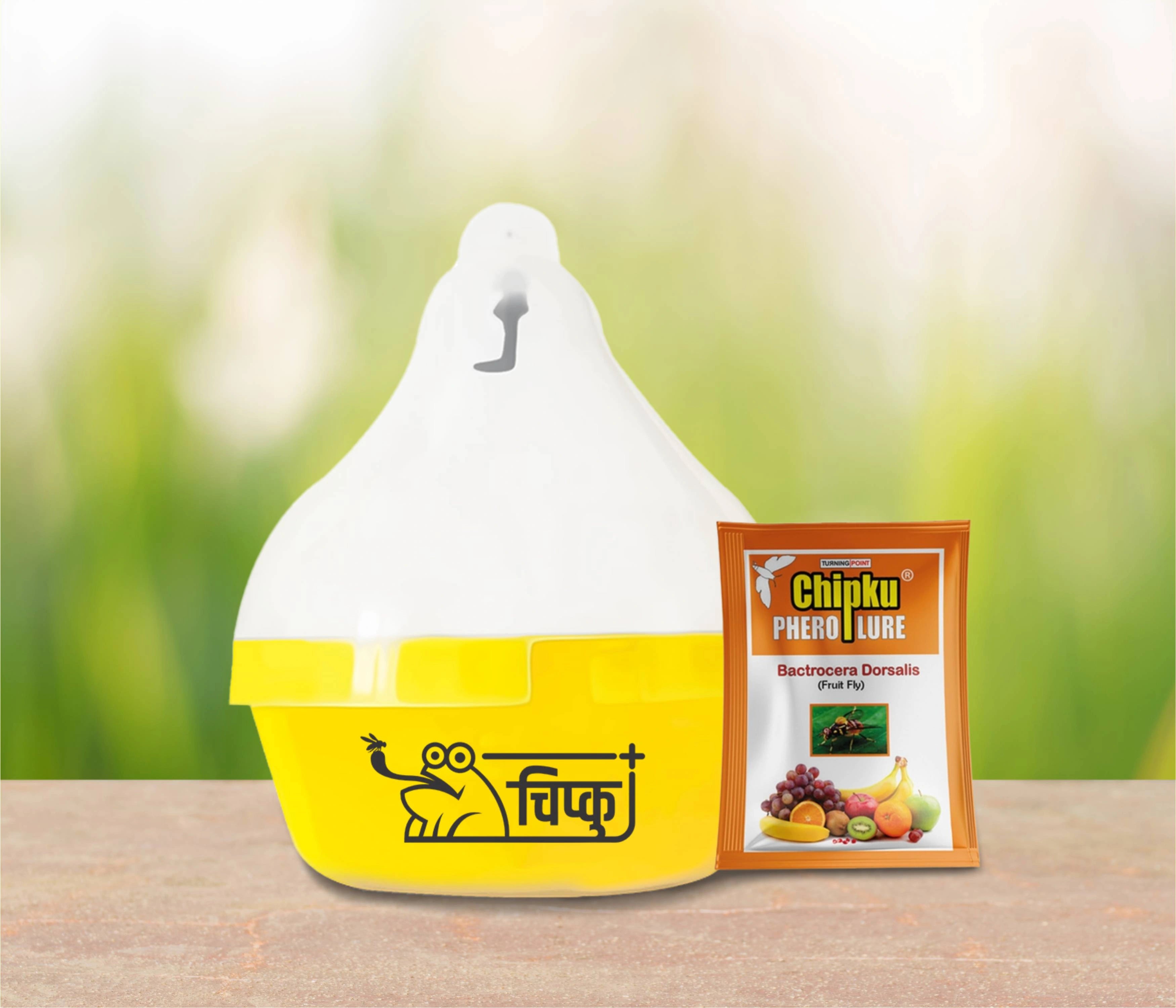 Chipku Ecomax Pheromone Trap with Fruit Fly Lure ( Bactocera dorsalis)-Pack of 2