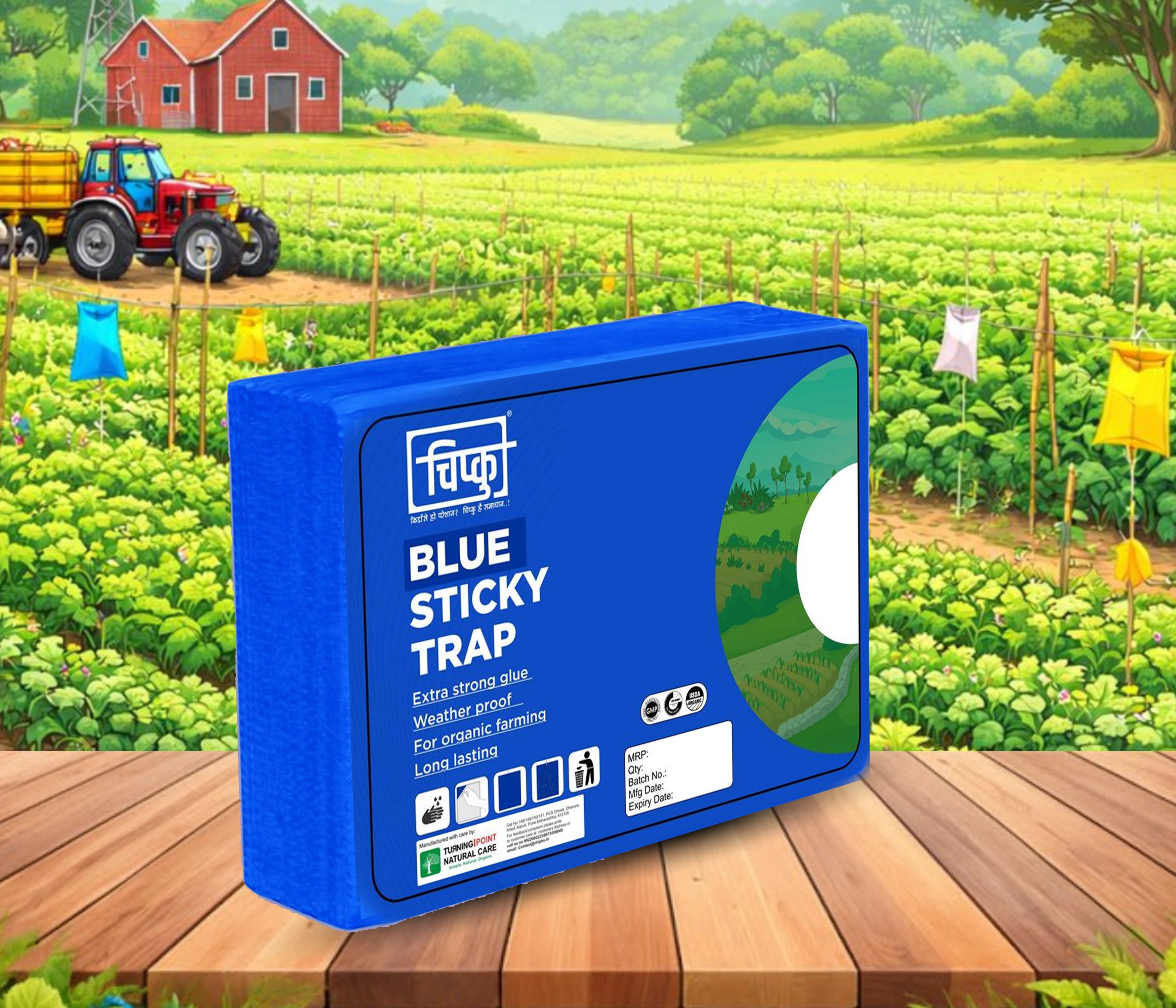 Chipku A5 Blue Sticky Trap for Insects Pack of 25