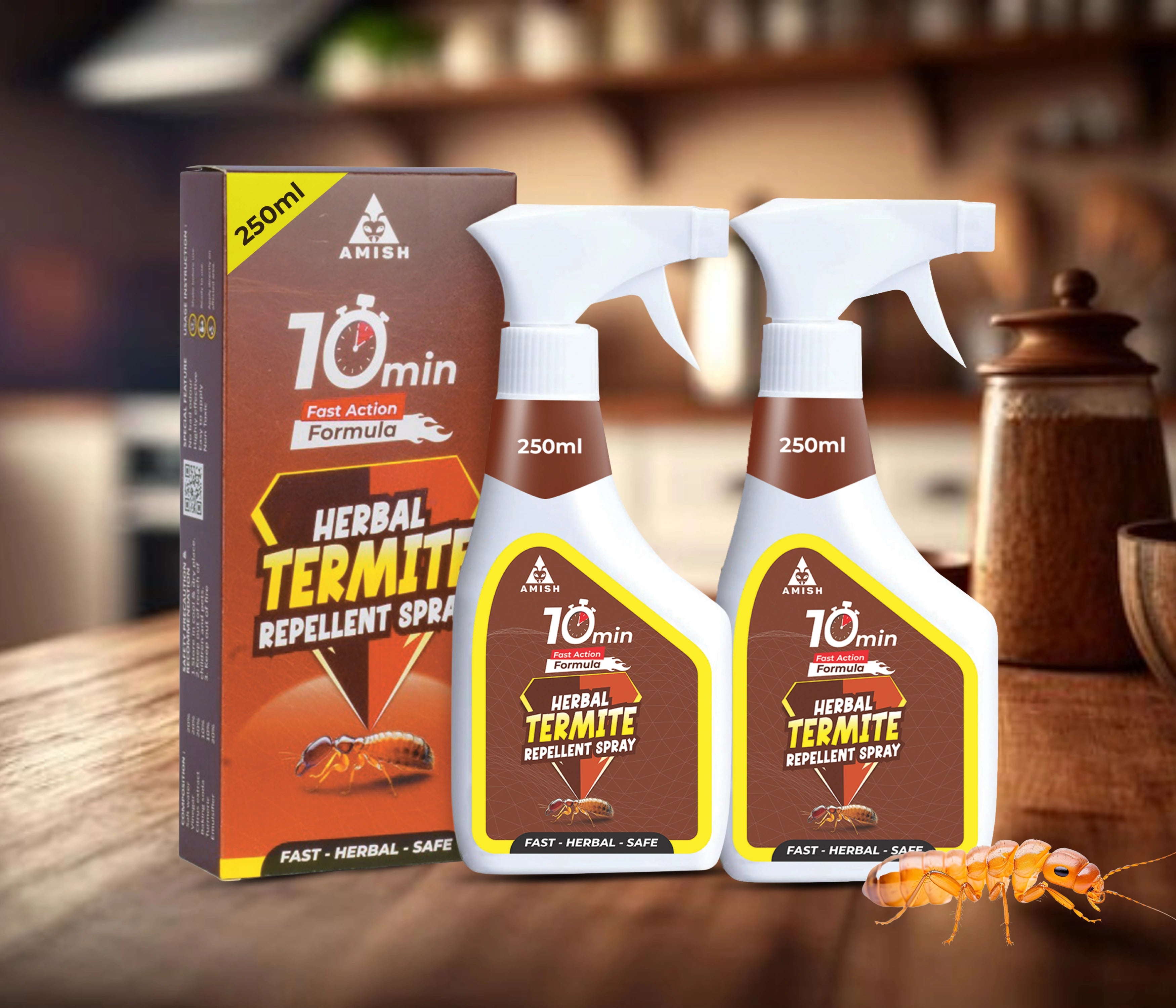 Amish Herbal Termite Spray-250ml (Pack of 2)