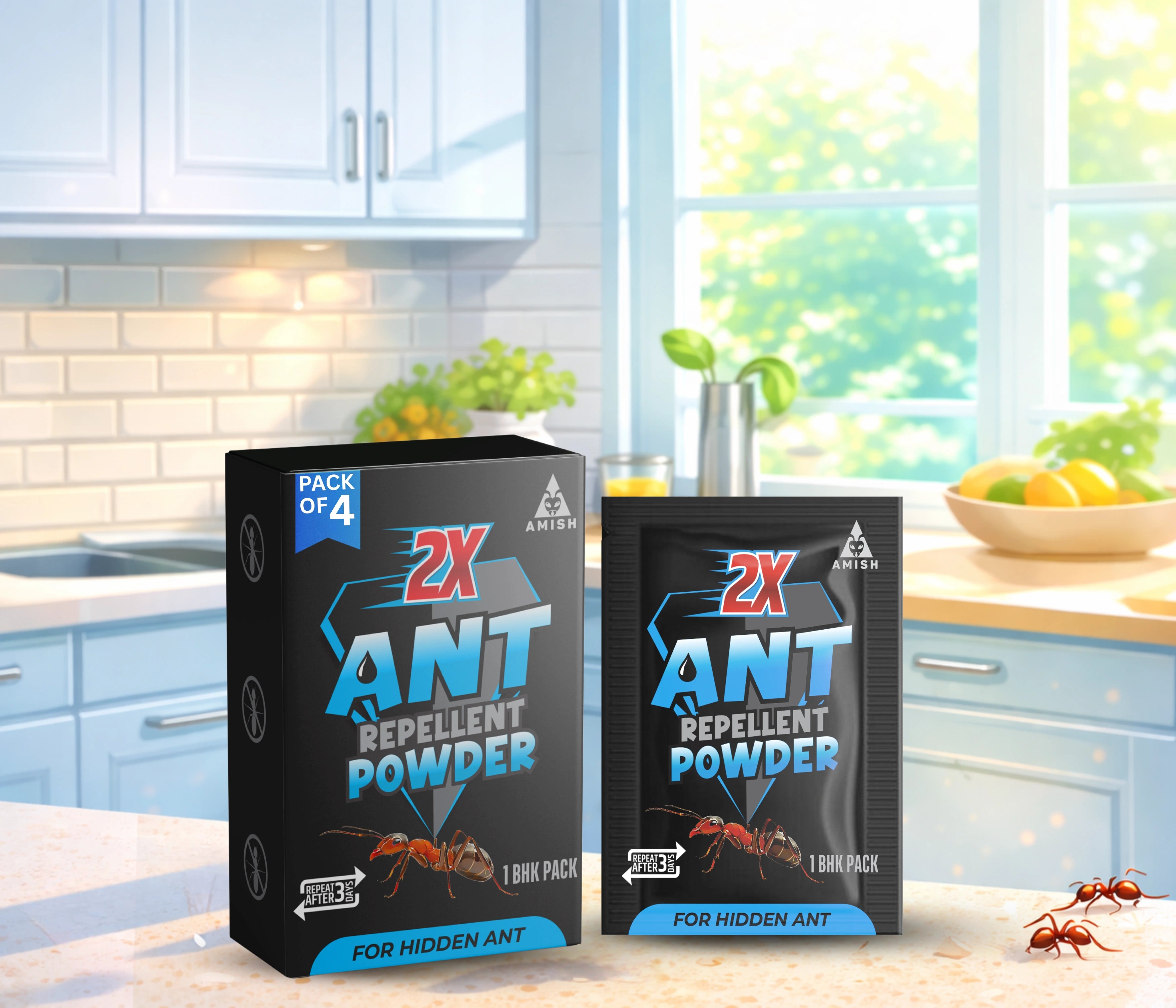 Amish Herbal Ant Repellent Powder -10gm (Pack of 4)