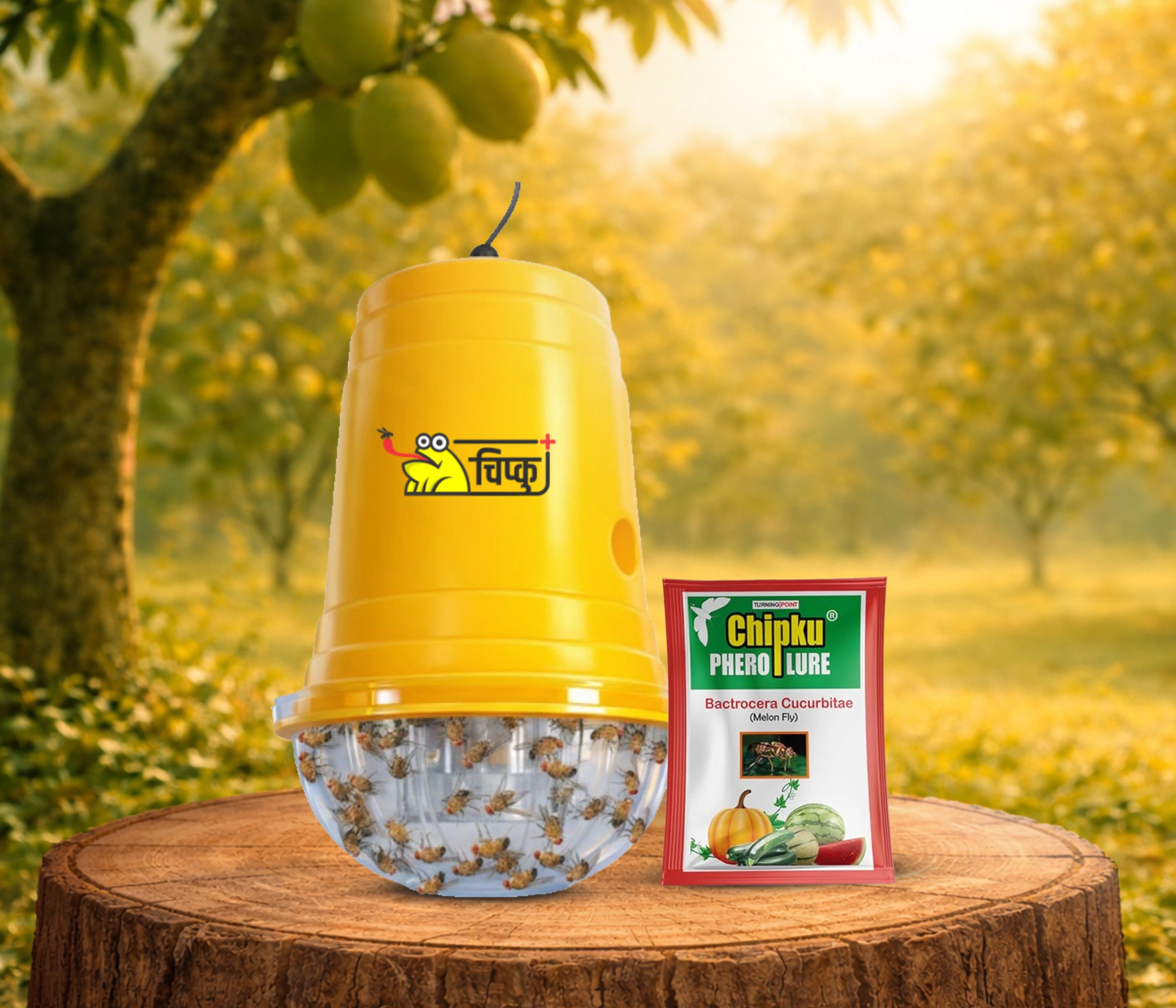 Chipku Glass Trap with Melon Fly Lure  Pack of 25