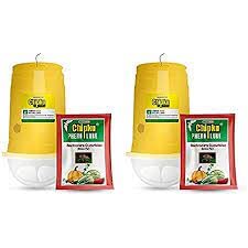 Chipku Melonfly Glass Trap phermone Trap for bactocera Cucurbitae/Insect Trap for Orchards and Climer Crops with pheromone Lure Combo Pack of 2