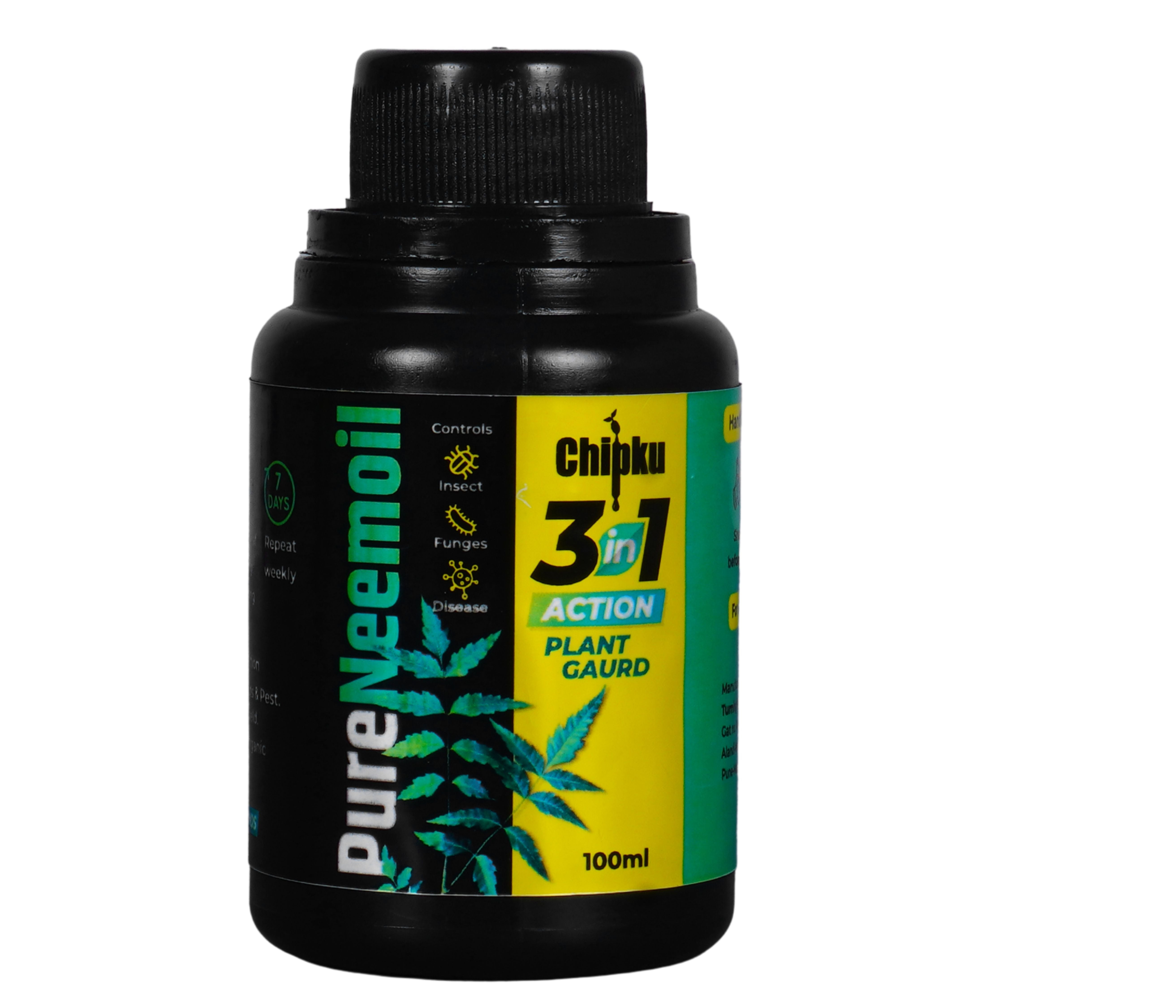 Chipku -Pure Cold Pressed, Water Soluble Insects neem Oil for Spray on Plants and Garden (250 ml)