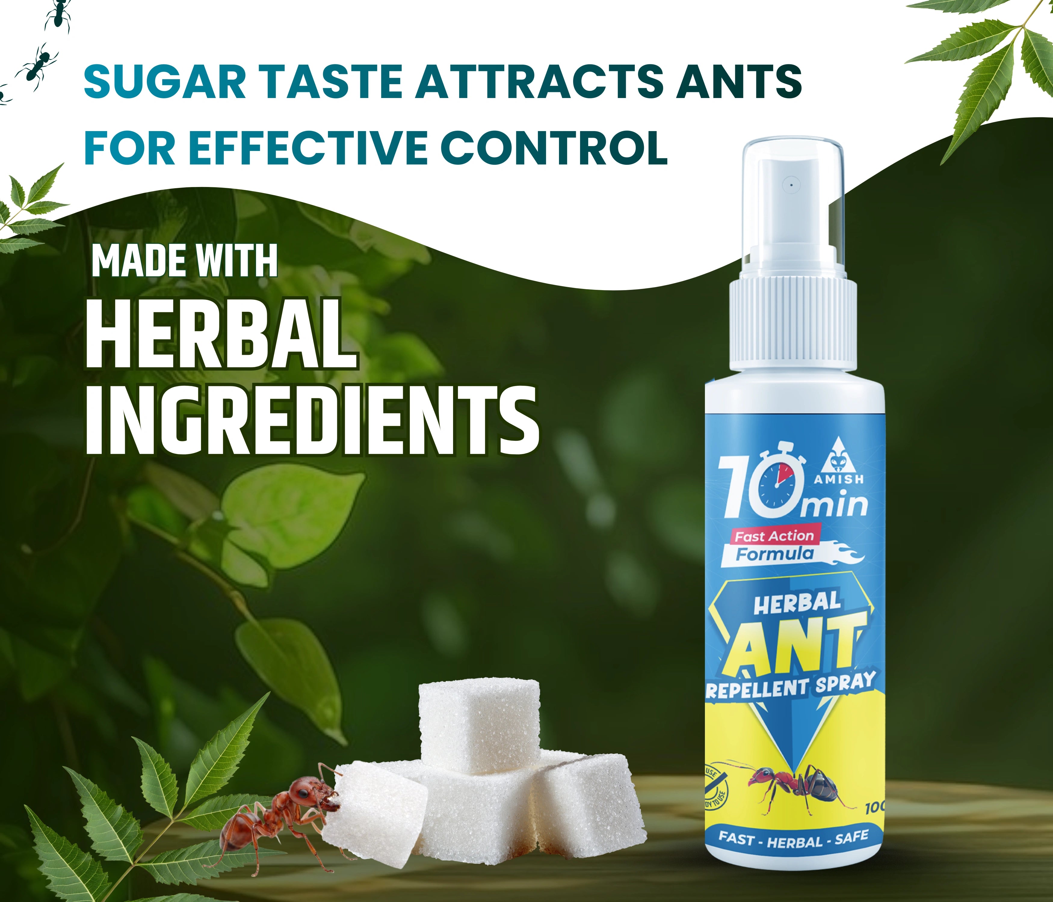 Amish Herbal Ant Spray -100ml (Pack of 2)