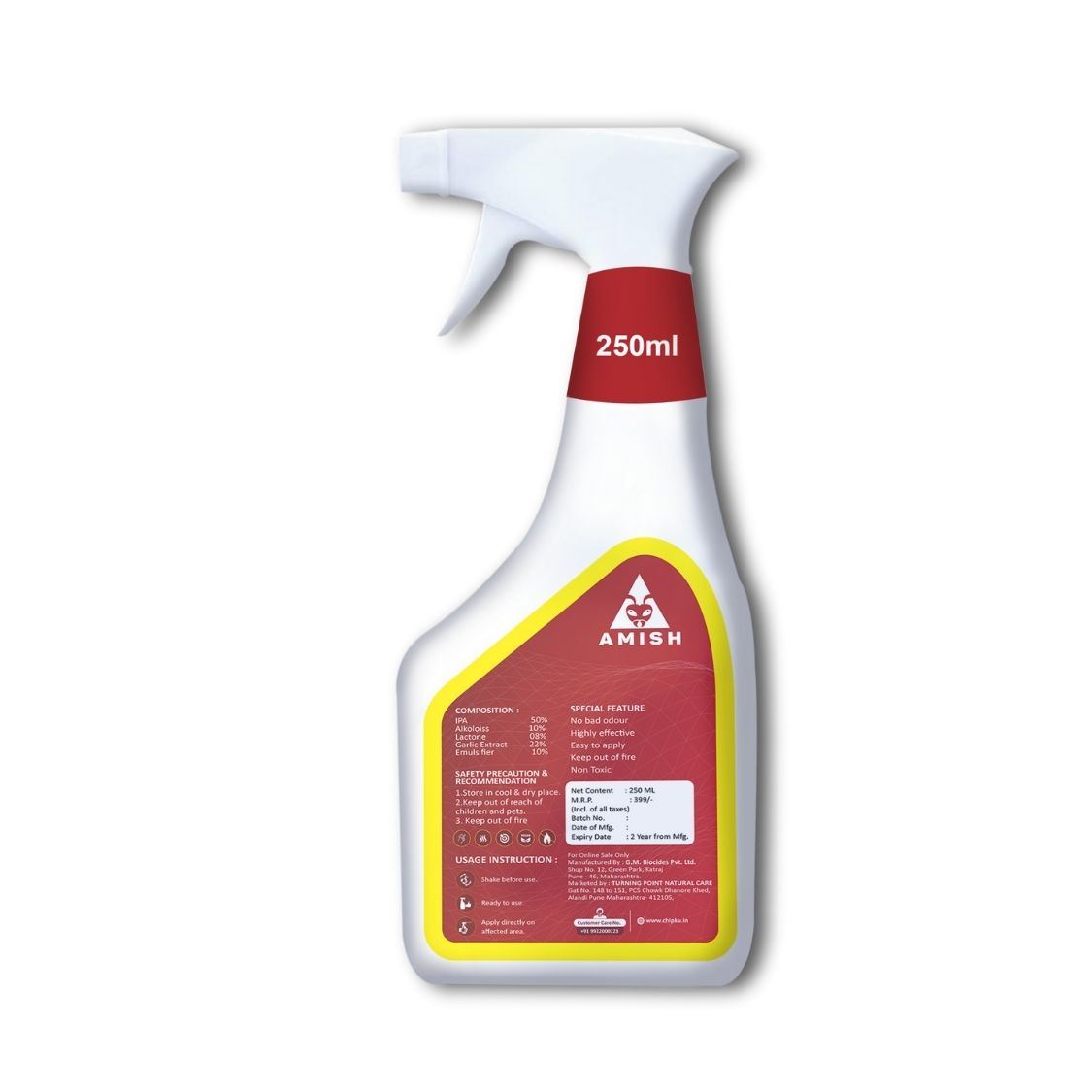 Amish- Cockroach Repellent spray for Home