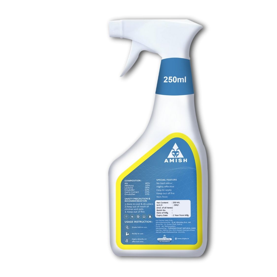 Amish A Eco-Friendly Ant Repellent Spray for Home - pack of 2