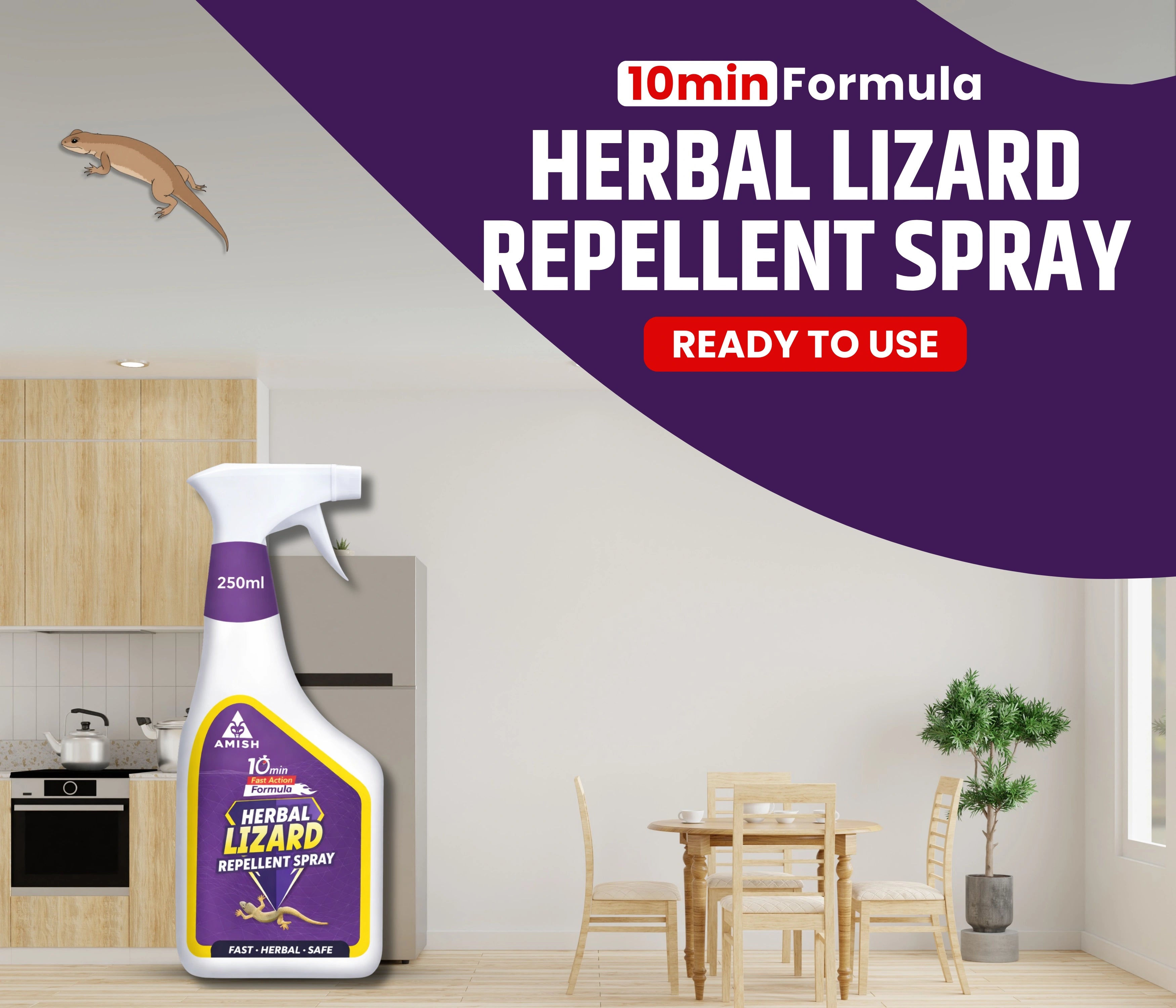 Amish Herbal Lizard Spray-250ml (Pack of 2)