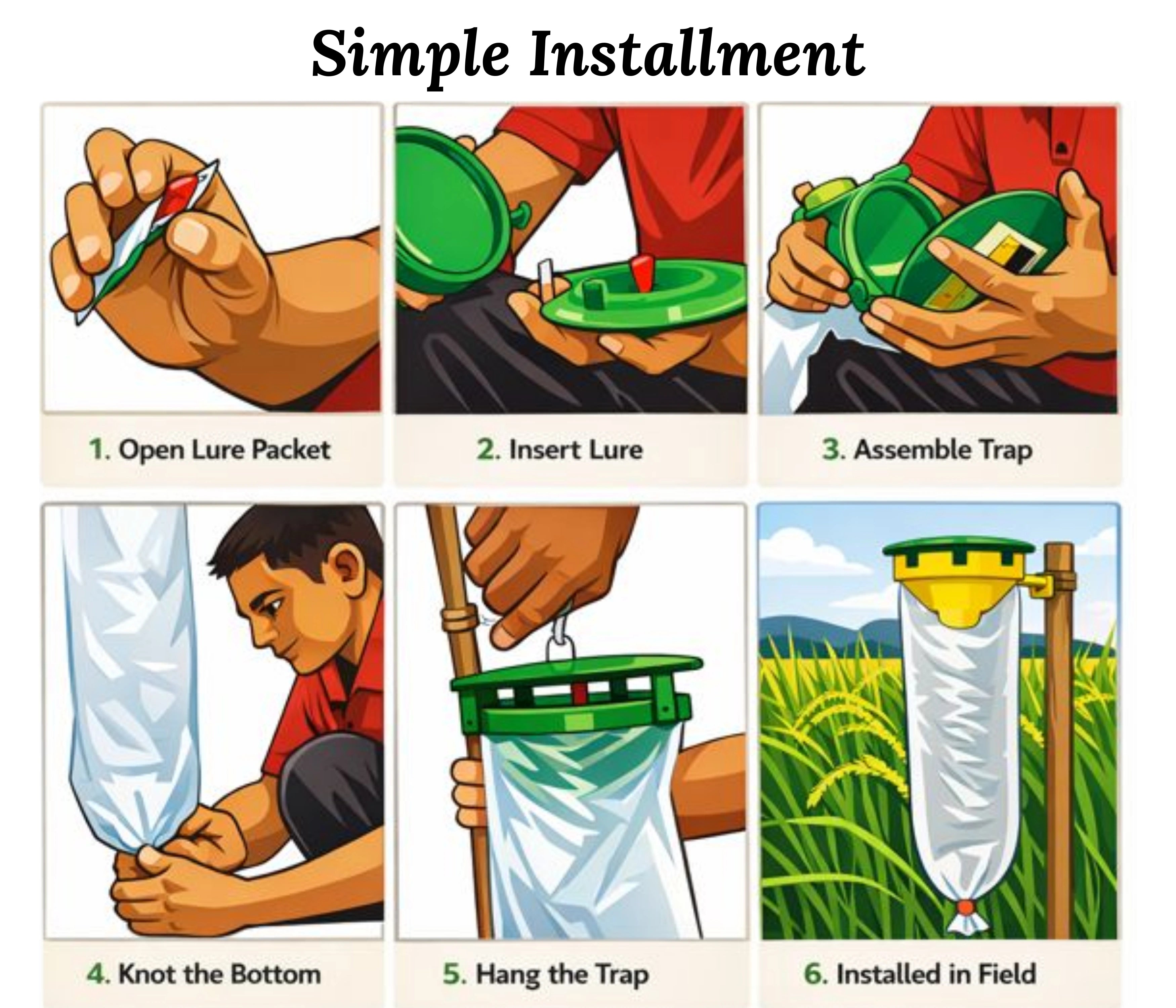 Chipku Funnel Trap with Fall Armyworm Lure – Pack of 10