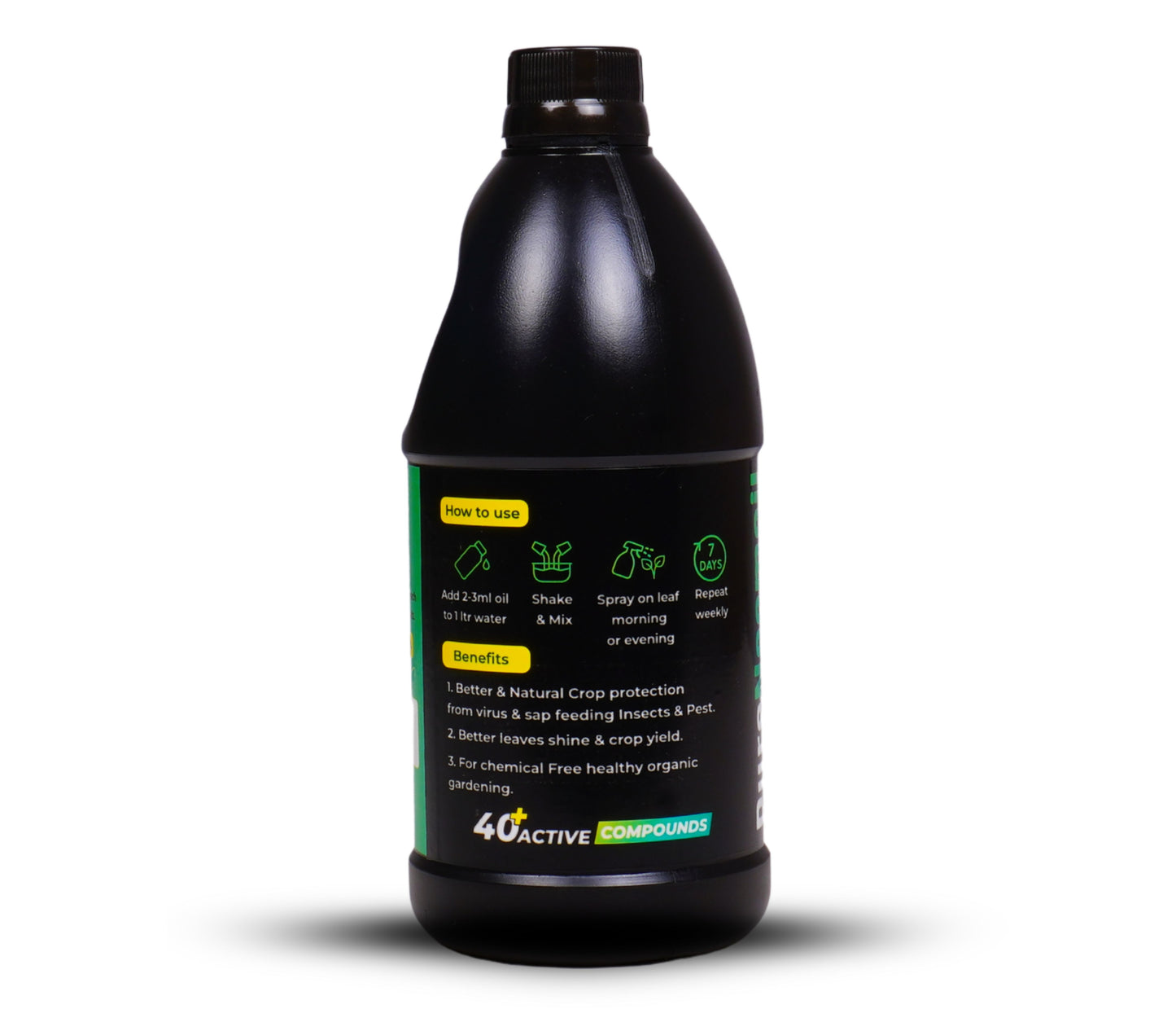 Chipku Pure Cold Pressed Water-Soluble Neem Oil for Insects Spray on Plants and Garden (Pack of 1 Ltr, Brown)