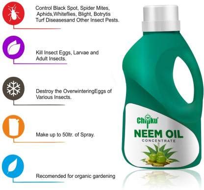 Chipku- Pure cold pressed neem oil for plants &amp; garden spray- 300 Ml