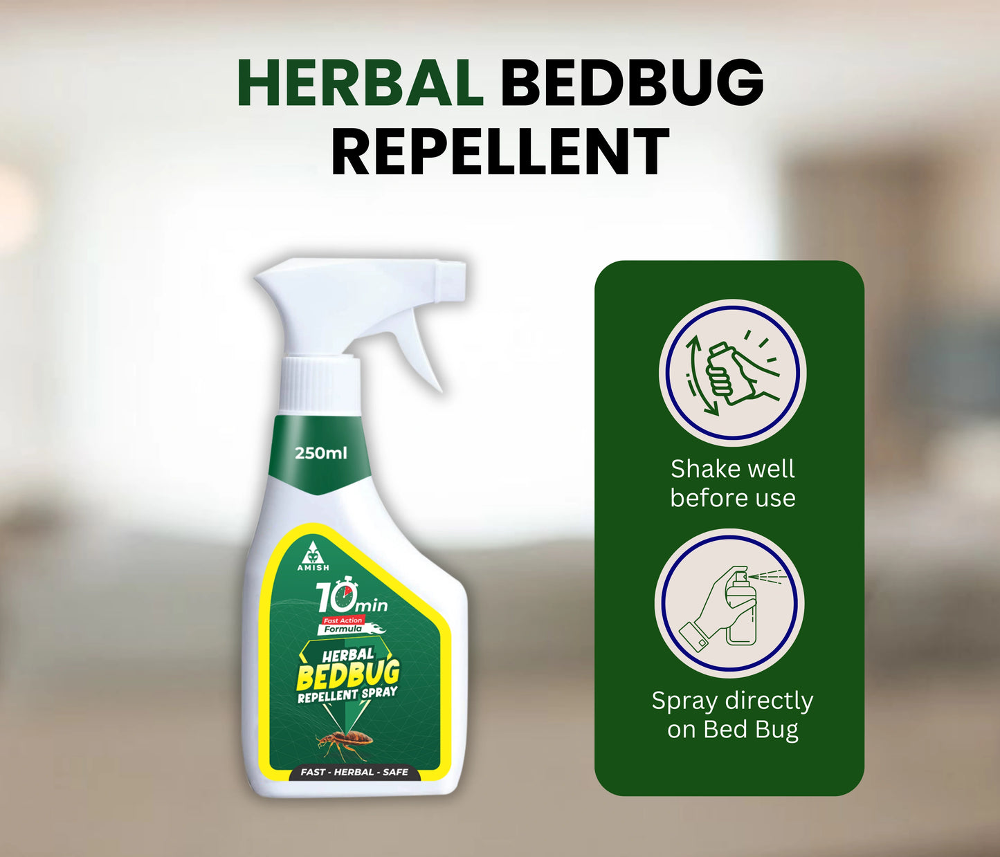 Amish Herbal Bed Bug Spray- 250ml