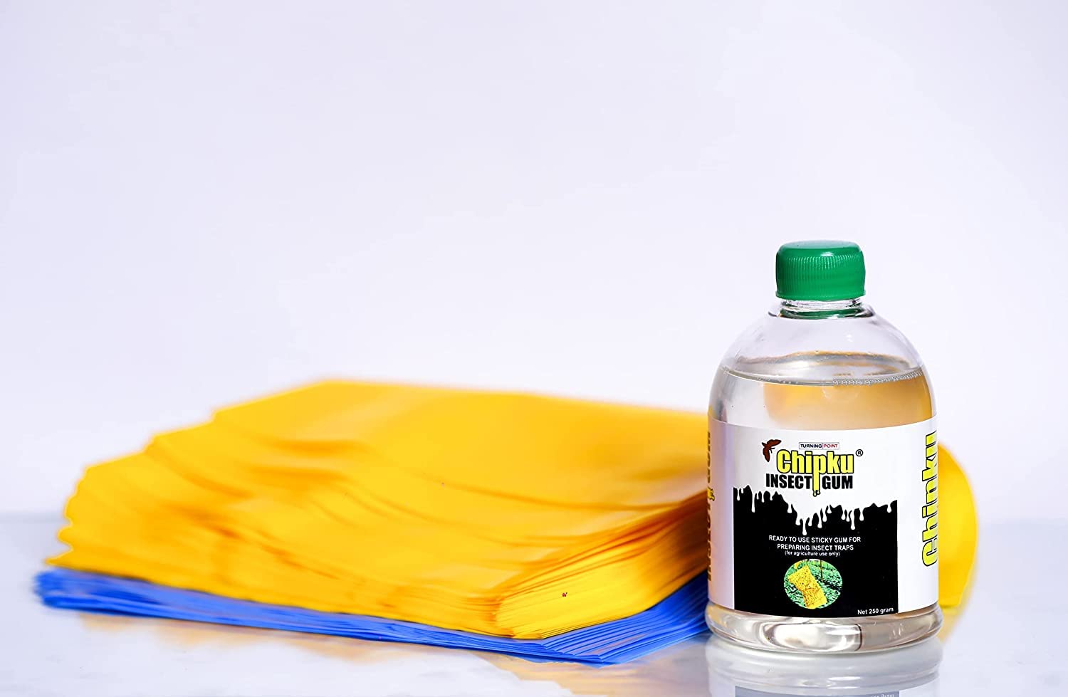 Chipku Sticky Gum & Bags/Insect Sticky Trap/Glue Trap for Garden & Farm- to Control whiteflies, Thrips, jassids (Bags50 +Gum Bottle, Yellow 30+Blue 20)