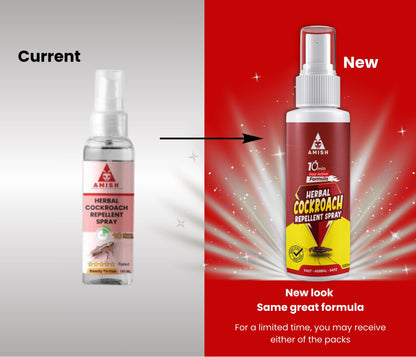 Amish Herbal Cockroach Spray 100ml – Fast-Acting Natural Roach Killer with 10-Minute Results | Safe & Non-Toxic Insect Spray for Home Use