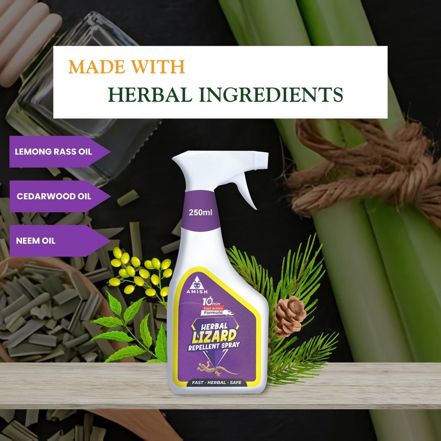 Amish Ultra Lizard Spray Special Ready To Use Spray For Home - Pack of 1