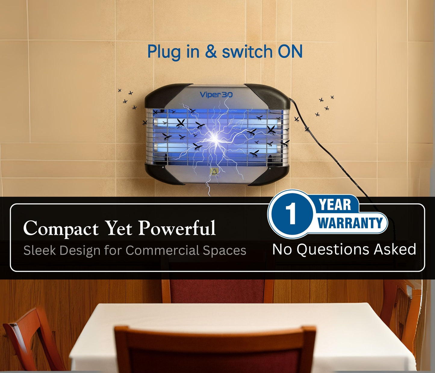VIPER 30 Catcher 2 x 15w Standard Bulbs