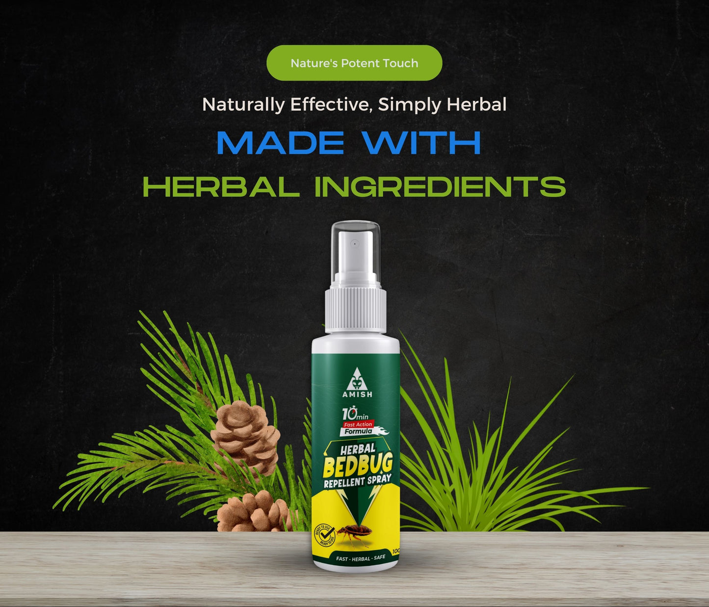 Amish Herbal Bed-Bug Repellent 100ML (PACK OF 2)