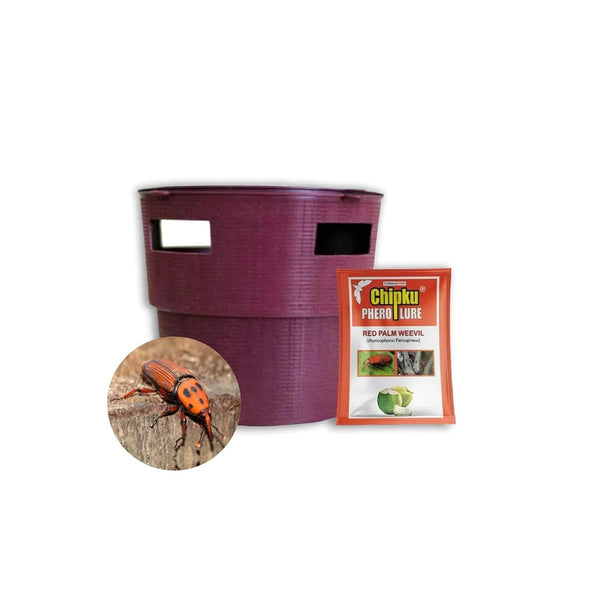 Chipku -Bucket Trap with Rhinoceros Beetle Pheromone Lure Turning Point Natural Care Pack of -2