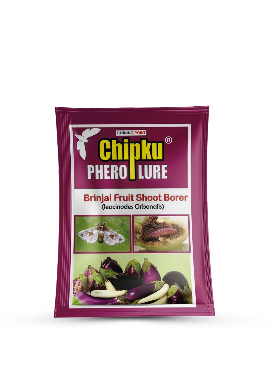 Chipku-Pheromone Lure for Brinjal Fruit Borer,r Leucinodes Orbonalis Pack Of 10 Lures
