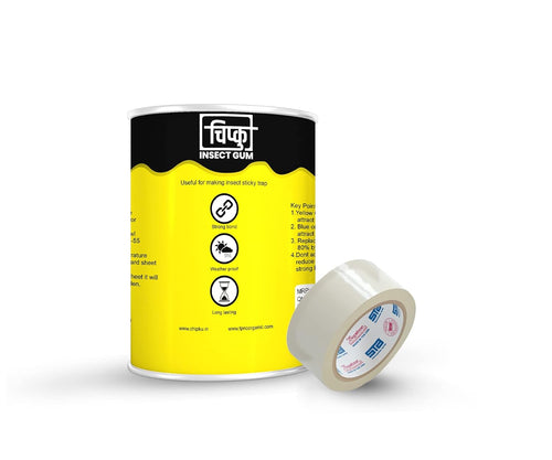 Chipku - Tree coating insect gum insect glue for tree coating with wrapping roll Tree banding sticky gum combo (pack of 1 kg with 1 roll)