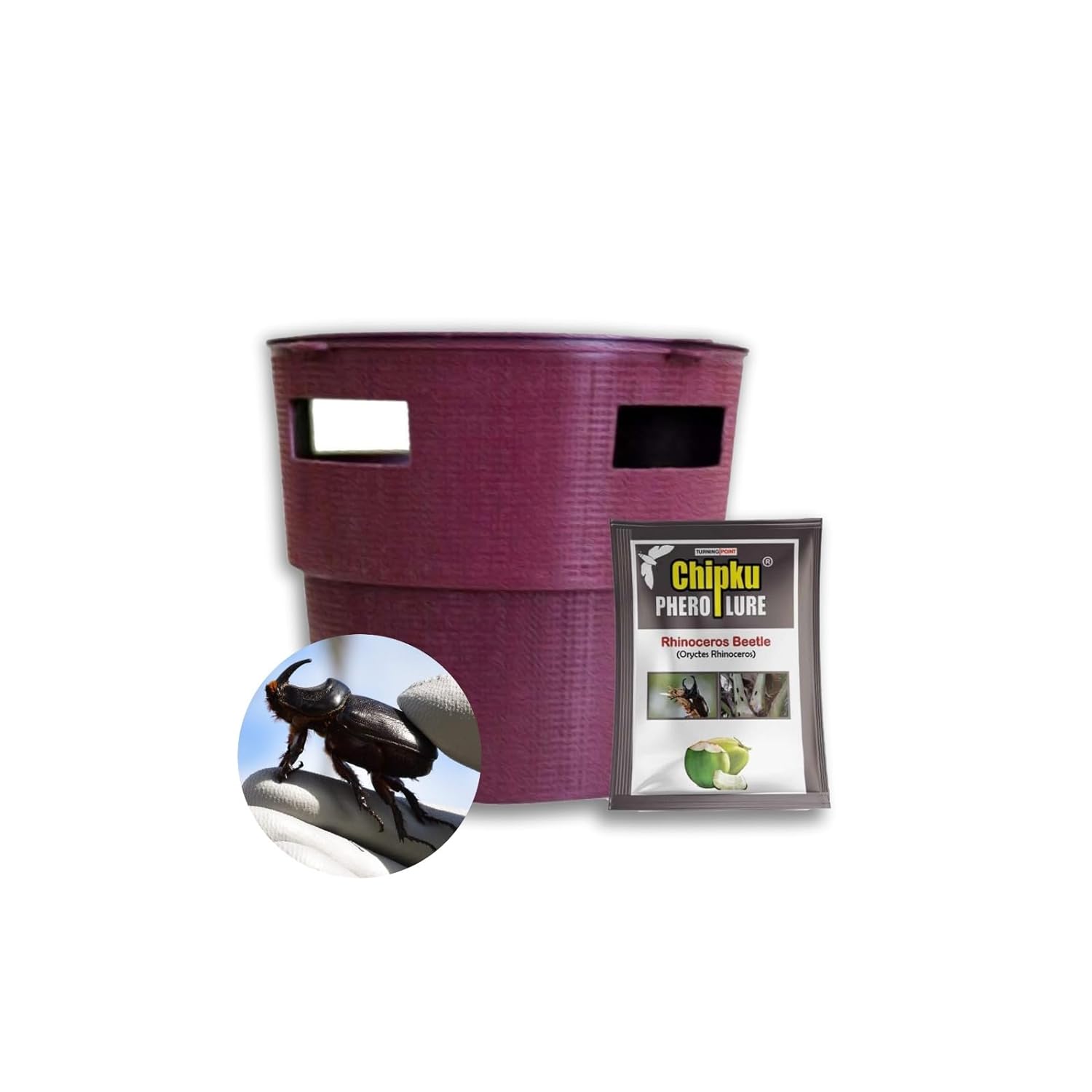 Chipku - Buket Trap with Rhinoceros Beetle Pheromone Lure Pack of 5