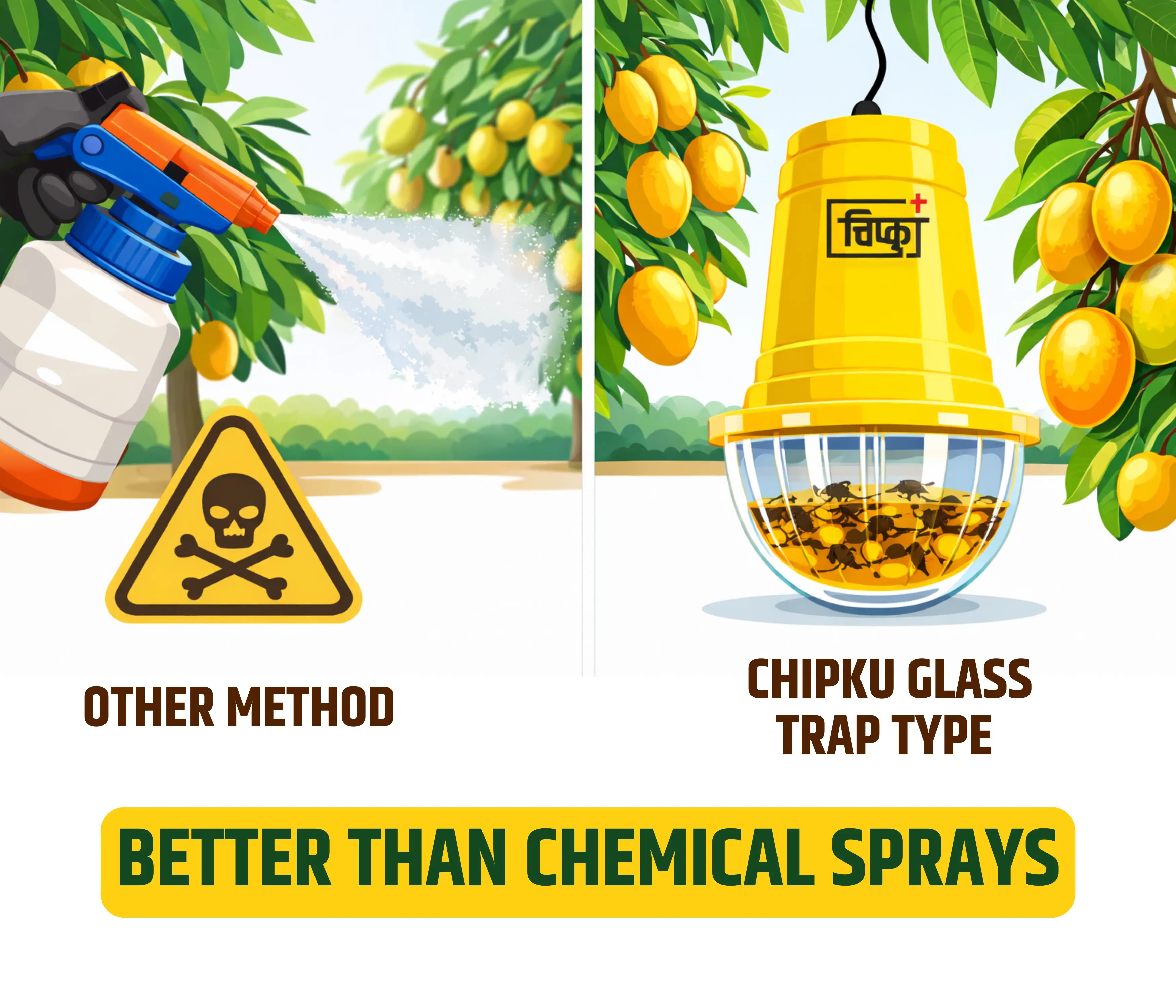 Chipku Glass Trap with Fruit Fly Lure Pack of 10