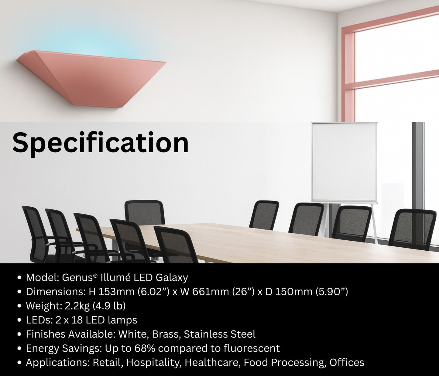 Chipku Genus® Illumé LED Galaxy Fly Trap – Energy-Efficient Insect Control with Modern Design | Advanced LED Technology | Ideal for Hotels, Hospitals, Kitchens & Retail Spaces