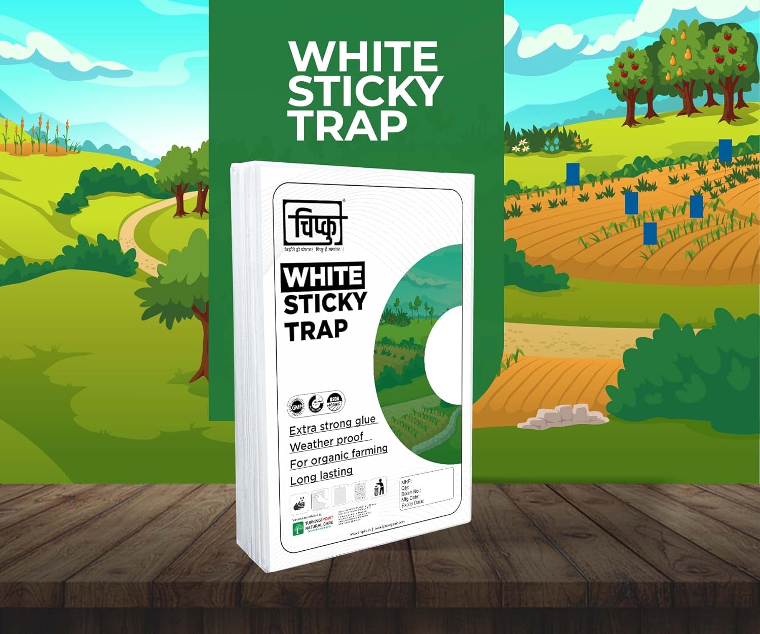 Chipku ® White Non Toxic and Chemical Free Fly Trap Insect Catcher Sticky Trap- (A4 White 50)