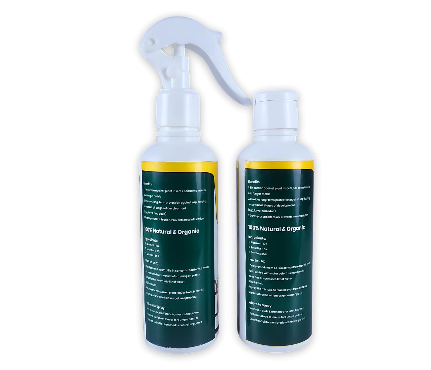 Chipku Neem Oil Spray 400ml – Ready-to-Use Organic Cold Pressed Neem Oil for Indoor & Outdoor Plants | Controls Mealybugs, Fungal Infections & Garden Pests