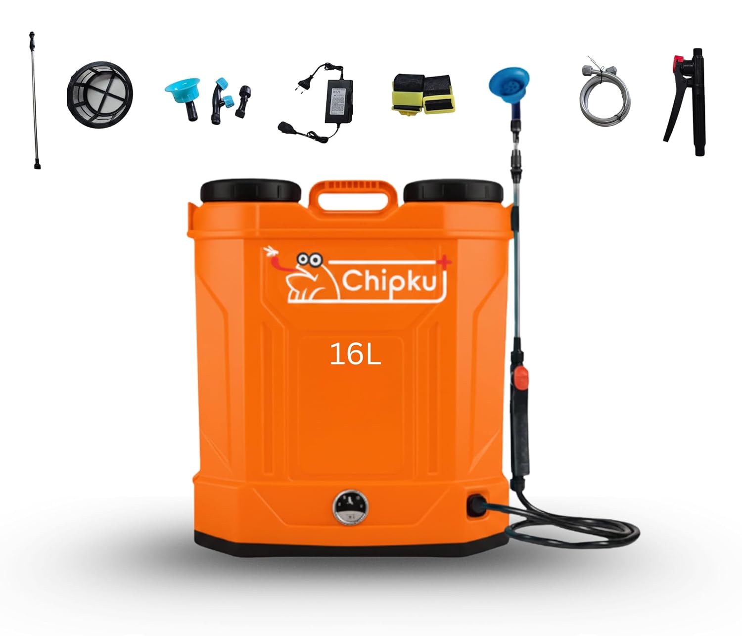 Chipku BS-20 Heavy-Duty Battery Spray Pump - 16 L With 12V & 8 Ah High-Pressure Powe Sprayer