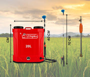 Chipku BS-20 Heavy-Duty Battery Spray Pump - 20 L With 12V & 8 Ah High-Pressure Powe Sprayer